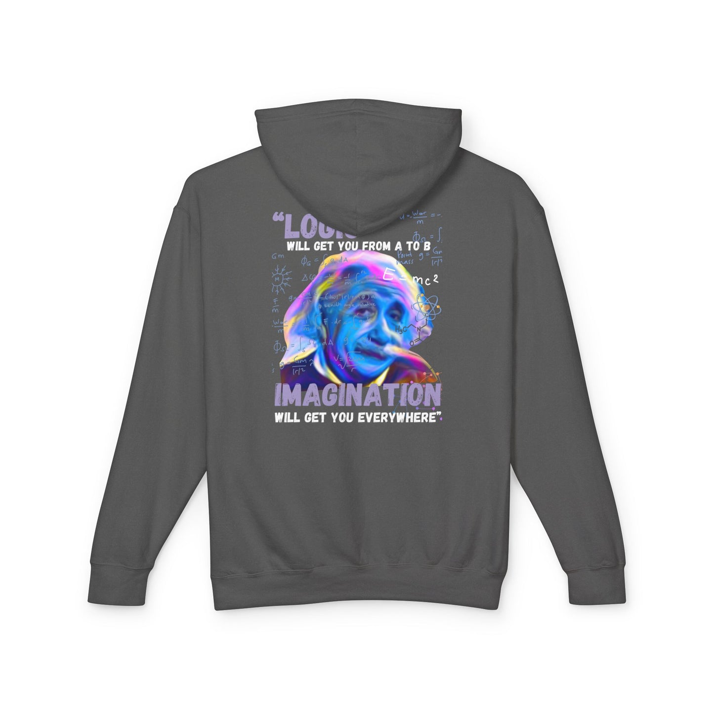 Albert Einstein - Unisex Lightweight Hooded Sweatshirt